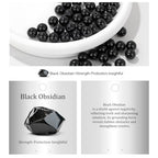 Vinswet 90pcs 4mm Black Obsidian Natural Stone Beads Round Genuine Real Stone Beading Loose Gemstones DIY Smooth Bead for Bracelet Necklace Earrings Jewelry Making - color: Black Obsidian, size: 4mm