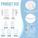 20Pcs Letter Beads Natural Freshwater Shell Beads Vowel Letters A E I O E White Seashell Alphabet Initial Beads for Wedding DIY Necklace Bracelet Earring Jewelry Making Supplies - color: White Shell