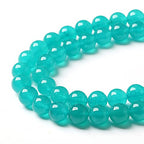 90PCS 4mm Natural Stone Beads Blue Amazonite Jade Stone Round Loose Beads for Jewelry Making DIY Bracelet Necklace 15 Inch(Amazonite Blue Jade, 4mm) - color: Amazonite Blue Jade, size: 4mm