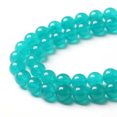 61PCS 6mm Natural Stone Beads Blue Amazonite Jade Stone Round Loose Beads for Jewelry Making DIY Bracelet Necklace 15 Inch - color: Amazonite Blue Jade, size: 6mm