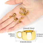 Joez Wonderful Links Bail Beads, Hypoallergenic Alloy Column Spacer Beads - color: 100 Gold