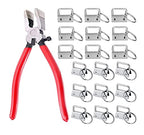 60Sets 1" Key Fob Hardware with 1Pcs Key Fob Pliers, Glass Running Pliers Tools with Jaws, Studio Running Pliers Attach Rubber Tips Perfect for Key Fob Hardware Install