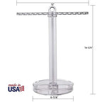 STORi Necklace Holder with Divided Organizer Tray, Premium Quality Jewelry Stand, Made in USA