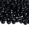 Jmassyang 50 Pieces 10mm Faceted Round Crystal Glass Beads Spacer Beads for Jewelry Making, Bracelets Necklaces Earrings Wind Chimes Suncatchers (Black) - color: Black, size: 10mm