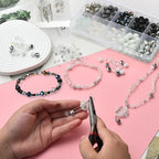 200pcs 8MM Faceted Rondelle Glass Beads for Jewelry Making, Briolette Crystal Glass Beads Plated Round Loose Spacer Beads for DIY Supplies Bracelets Necklaces Earrings (Black White) - color: Black White