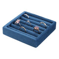 uxcell Stackable Jewelry Storage Tray, Jewelry Tray Drawer Organizer, Small Display Box for Earrings, Necklaces, Rings and Bracelets, Dark Blue - color: Dark Blue
