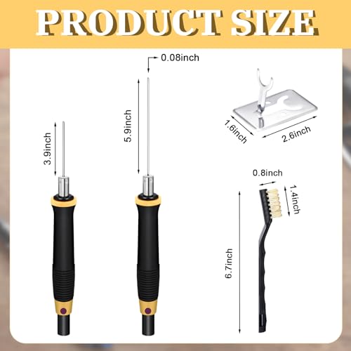Konohan 2 Pcs Hot Wire Electric Foam Cutting Pen, Foam Cutter Kit | Higher Temperature | 2 Needle | Heat-Insulated Handle | Metal Stand | Cleaning Brush | Marker Pen | Heat Carving Tool for EVA Board