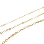 THREENEST 16.4-Feet Width 2.4mm Stainless Steel Gold Cable Chains, 18K Gold PVD Welded Permanent Craft Chains for Necklace Bracelet Earring Jewelry Making - color: 18K Gold, size: Cable Chains(Width 2.4mm)