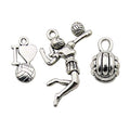 Youdiyla 45 Volleyball Charms Collection, Bulk I Love Sport Volleyball Girl Ball Fitness Charms Metal Pendant Craft Supplies Findings for Necklace and Bracelet Jewelry Making HM322 - color: Volleyball Charms-45pcs