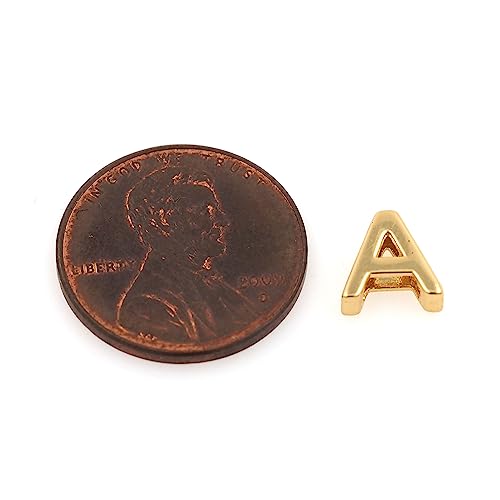 26pcs 18k Gold Filled Letter Charms,Initial Charms,Letter Pendants for DIY Bracelet Necklace Jewelry Making - color: letter style 2