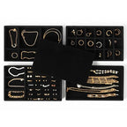 Velvet Jewelry Organizers and Storage Tray – 5 PC Protect and Display Your Jewelry with Style – Stackable, Durable, and Ideal for Drawers and Vanity Tables