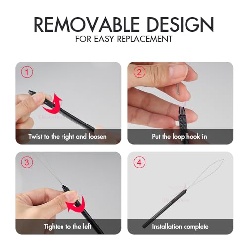 Hair Extension Pliers Kit Microlink Pliers for Extensions Hair Extension Beading Tool Hair Needle Pulling Hook Hair Styling Bead Closer and Remover Pliers - color: 1 Pink