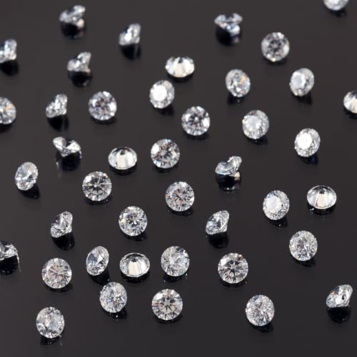 FASHEWELRY 150Pcs 2.5mm Cubic Zirconia Cabochons Tiny Rhinestone Clear Pointed Back Faceted Crystal Diamante Gems for Nail Art Craft Replacing Jewelry Grade AAA - color: Clear, size: 2.5mm