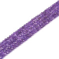 3mm Amethyst Faceted Gemstone Round Loose Beads Strand 15.5-16" DIY Jewelry Making - color: Amethyst