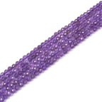 3mm Amethyst Faceted Gemstone Round Loose Beads Strand 15.5-16" DIY Jewelry Making - color: Amethyst