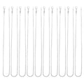 CrazyPiercing 10pcs 18 Inch 24 Inch Silver Plated with 925 Stamp 1.2mm DIY Snake Chain Charms Link Necklace With Lobster Clasps for Jewelry Making