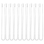 CrazyPiercing 10pcs 18 Inch 24 Inch Silver Plated with 925 Stamp 1.2mm DIY Snake Chain Charms Link Necklace With Lobster Clasps for Jewelry Making
