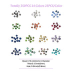 Craftdady 350Pcs Natural Faceted Gemstone Beads 14 Colors Rondelle Jasper Beads Dyed Round Loose Spacer Energy Healing Power Stone Beads for DIY Jewelry Crafts, 4x3mm - color: 14 Colors Sesame Jasper