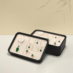 Oirlv Jewelry Display Tray for Vendors Velvet Jewelry Tray with Compartments for Rings and Necklaces(Beige) - color: Beige P21703