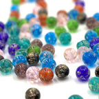 100Pcs Multicolor Glass Beads, 8mm Glow in The Dark Round Glass Beads for Jewelry Making, Earring Spacer Beads, DIY Crafts Bracelets Necklaces Earrings with 1.5~2mm Hole - color: Multicolor