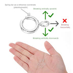 7 Sets 925 Sterling Silver Necklace Clasps and Closures 5mm Spring Ring Clasp Jewelry Clasps with Closed Jump Rings 4mm for Bracelet Necklace Extender Connectors for Jewelry Making Repair