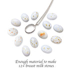 Milky Treasures Crown Necklace DIY Breastmilk Jewelry Making Kit | 18mm 925 Sterling Silver Pendant | Breastfeeding Keepsake | New Mom Gifts | Baby Shower Registry | Lactation (Full Kit) - color: Full Kit