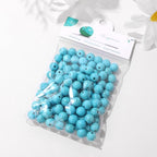 Raicegs 100pcs 8mm Turquoise Beads Natural Gemstone Beads Round Loose Beads for Jewelry Making DIY Bracelets Necklace - color: Turquoise, size: 8mm Round