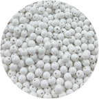 400Pieces 8MM Acrylic Round Beads Round Acrylic Balls Chunky Beads Smooth Spacer Plastic Pastel Beads Craft Beads for Necklace and Bracelet Making Crafting Supplies(176-white) - color: 176-white, size: 8MM