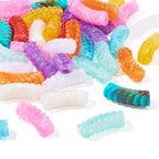 Spritewelry 40 pcs Acrylic Curved Tube Beads Chunky Bangle Bamboo Beads Twist Thread Tube Bracelet Beads Noodle Curved Beads for Jewelry Making Friendship DIY Supplies - color: Mix Colors-Thread
