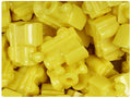 BeadTin Opaque 22mm Train Pony Beads (24pcs) (Yellow) - color: Yellow