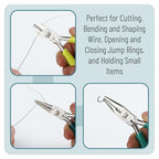 Mr. Pen- Pliers for Jewelry Making, 3 Pack, Chain Nose, Round Nose Pliers Set and Wire Cutter for Beading, Wire Wrapping, Jump Rings, Jewelry Repair, Crafting, DIY - color: Shades of Green
