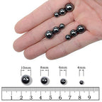 AD Beads Natural Gemstone Round Loose Beads 15" for Bracelet Necklace Earrings Jwelery Making Crafts DIY (4mm, Black Hematite) - color: Black Hematite, size: 4mm