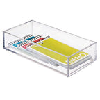 iDesign Clarity Plastic Drawer Organizer for Vanity, Countertop, Bathroom, Kitchen and Cabinet Storage, 8" x 4" x 2", Clear - color: Clear