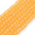 FASHEWELRY 200Pcs Transparent Frosted Glass Bead 4mm Matte Crystal Glass Loose Beads for DIY Jewelry Making (Goldenrod) - color: Goldenrod
