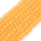FASHEWELRY 200Pcs Transparent Frosted Glass Bead 4mm Matte Crystal Glass Loose Beads for DIY Jewelry Making (Goldenrod) - color: Goldenrod