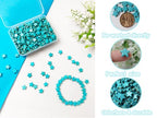 300pcs Turquoise Star Beads for Jewelry Making Natural Stone Lanyard Spacer Beads for Garland Keychain DIY Handmade Craft Necklace Bracelet Supplies - color: Turquoise Star
