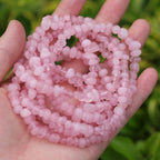 400pcs Natural Chip Stone Beads for Jewelry Making Rose Quartz 5-8mm Irregular Gemstones Healing Crystal Loose Rocks Bead Hole Drilled for Ring Earrings Necklace Bracelet Making DIY Art Crafts - color: Rose Quartz (2 Strands-62")