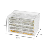 CLUQMEIK Necklace Box Tray with 5 Clear Drawers, Dustproof Necklaces Holder Storage Display Case, Necklace Tray Drawer for Pendant Suitable for Women and Girls (Transparent) - color: Clear-5layer