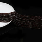 10 Strands Spinel Beads Artificial Faceted Small Round Loose Beads 3mm 15 inch for Jewelry Making Charms Necklace Bracelet - color: Black