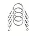Adjustable Picture Hanging Wire, Upgrade Mirror Frame Hanging Kit, 6.6FT Heavy Duty Stainless Steel Wire Rope, Supports Up to 100lbs (Silver, 4PC-6.6FT) - size: 4PC-6.6FT