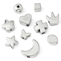 DanLingJewelry 200Pcs 10 Styles Tibetan Style Antique Silver Loose Spacer Beads Heart Star Cross Moon for Jewelry Crafting Making DIY - color: 200pcs - mix