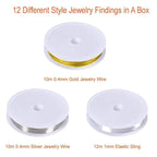 EatingBiting Jewelry Making Supplies Kit with Jewelry Wires and Jewelry Findings Starter Beading Making and Repair Tools Kit