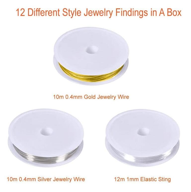 EatingBiting Jewelry Making Supplies Kit with Jewelry Wires and Jewelry Findings Starter Beading Making and Repair Tools Kit