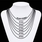 Fiusem 18K Gold Plated Rope Chain for Men, 18K Gold Plated/Black Chain Necklace, Stainless Steel Necklace for Men and Women, Jewelry Gifts - size: 26 Inches, style: Black 2.5mm