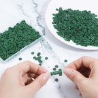 Forest Green Polymer Clay Beads, 6mm Heishi Bead for Jewelry Bracelets Necklace Making 1000PCS - color: Evergreen