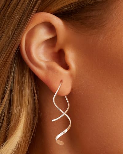 14K Gold/Sterling Silver Plated Dangle Earrings Dainty Hypoallergenic Jewelry, Trendy Lightweight Accessories for Women Valentines Mother's Day Birthday Thanksgiving Day Gifts - style: A-SL