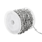 5 Meters Stainless Steel Cross Link Chains in Bulk for DIY Men Women Jewelry Making with Lobster Clasps, Jump Rings (Silver) - color: silver