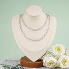 KYUNHOO 3 Meters Stainless Steel Necklace Chains for Jewelry Making Embossed Cable Links on Roll Rhombus Sunflower Shape Craft Chain with Lobster Clasps Jump Rings - color: Sunflower Silver