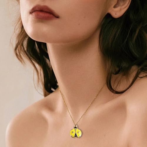 50 Pcs Ladybug Charms, Alloy Insect Pendants, Handcrafted Ladybug Charms, Animal Themed Jewelry for Bracelets, Necklaces, Earrings Making - color: Yellow