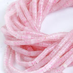 150pcs 2x4mm Natural Rose Quartz Tube Shape Beads Loose Flat Round Cylinder Flat Spacer Green Stone Beads for Bracelet Earrings Jewelry Making - color: Rose Quartz, size: 2x4mm Tube shape